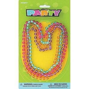 Unique Party Beaded Necklace (Pack of 4) / Multicolored